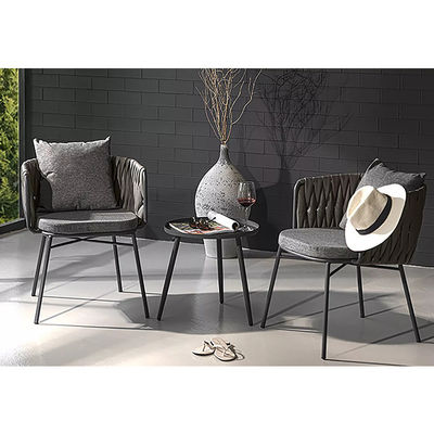 Mobiliário de exterior Conjunto de jardim de aço Rattan plástico 2 assentos Bistro Conjunto para pátio