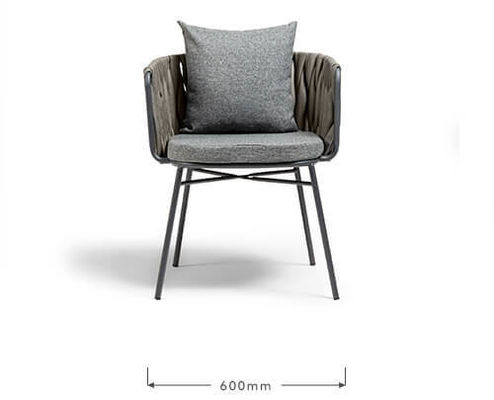 Mobiliário de exterior Conjunto de jardim de aço Rattan plástico 2 assentos Bistro Conjunto para pátio