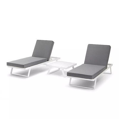 Conjunto de pátio com estrutura de alumínio AJUNION Mobiliário de exterior moderno cama de dia Lounge set seccional