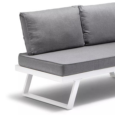 Conjunto de pátio com estrutura de alumínio AJUNION Mobiliário de exterior moderno cama de dia Lounge set seccional