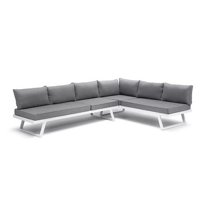 Mobiliário de balcão de lazer AJUNION Conjunto de jardim Patio Sofá seccional L190 x W70 x H74cm