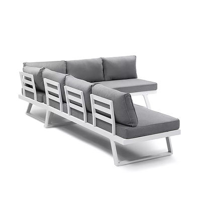 Mobiliário de balcão de lazer AJUNION Conjunto de jardim Patio Sofá seccional L190 x W70 x H74cm