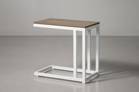 Conjunto de móveis de pátio de alumínio de design moderno com mesa e conjunto de refeição ajustáveis
