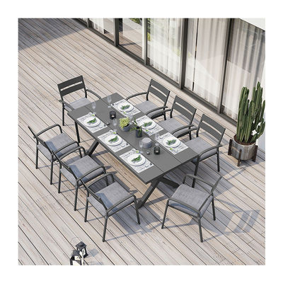 AJUNION X Forma Outdoor Set de Jantar para Restaurante 76"D x 36"W x 30'H Tamanho da Mesa