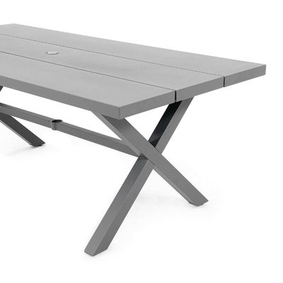 AJUNION X Forma Outdoor Set de Jantar para Restaurante 76"D x 36"W x 30'H Tamanho da Mesa