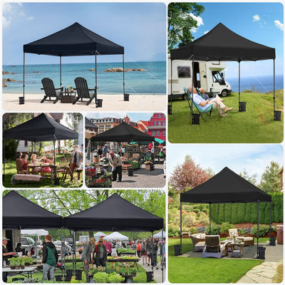 Sombra de praia ao ar livre Tenda Gazebo D300 x W300 x H341cm Canopy Pop Up com saco de areia