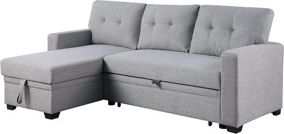 Embalagem de correio Todos os climas Tecido em forma de L Sofá seccional Sala de estar de cama Conjunto com almofadas