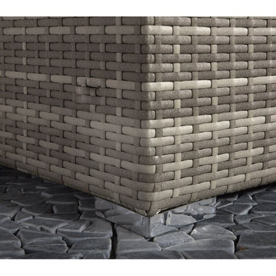 Set de salão ao ar livre com estrutura metálica AJUNION Mobiliário de jardim de rotão W52 x D56 x H87cm