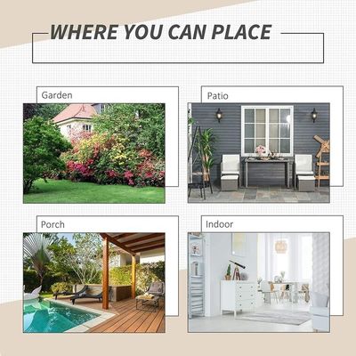 AJUNION Economização de espaço Design de móveis jardim conjunto com almofadas e PE Wicker Rattan