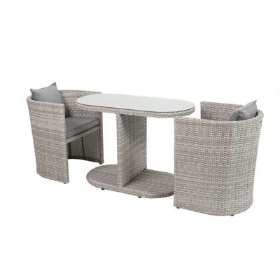 Small Space Solution Outdoor Bistro Set com cadeira W67 x D57 x H74cm Tamanho e embalagem de correio