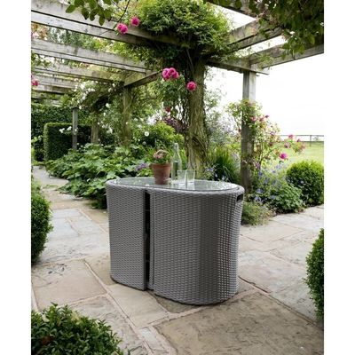 Small Space Solution Outdoor Bistro Set com cadeira W67 x D57 x H74cm Tamanho e embalagem de correio