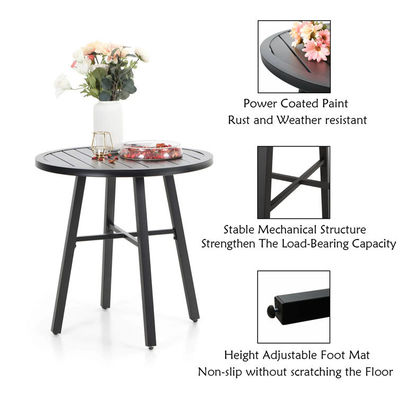 Outdoor Balcão Bistro Set Metal Mobiliário de jardim com design dobrável e 2 assentos