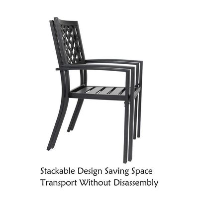 Outdoor Balcão Bistro Set Metal Mobiliário de jardim com design dobrável e 2 assentos