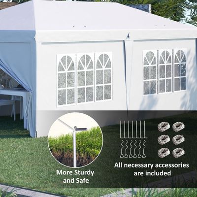 AJUNION Dimensão personalizada Tenda de festa ao ar livre Tenda pop up Gazebo com tecido de alta densidade