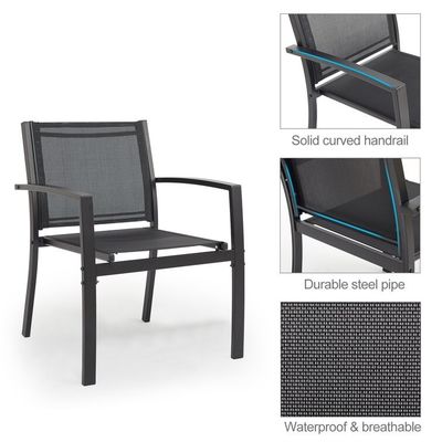 Balcão ou Patio Lounge Set Metal Frame Garden Set para relaxar ao ar livre com 4 lugares
