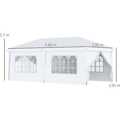 AJUNION Dimensão personalizada Tenda de festa ao ar livre Tenda pop up Gazebo com tecido de alta densidade