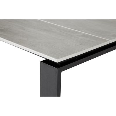 Conjunto específico de jardim AJUNION 6 Assentos Conjunto de mesa de jantar para refeições ao ar livre e lazer