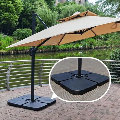 Design moderno 50L x 50W x 7.5Hcm Base de guarda-chuva de plástico