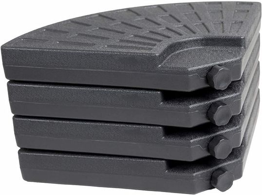 Mobiliário de exterior AJUNION 4 PCs Base de guarda-chuva redonda portátil com areia ou água preenchida