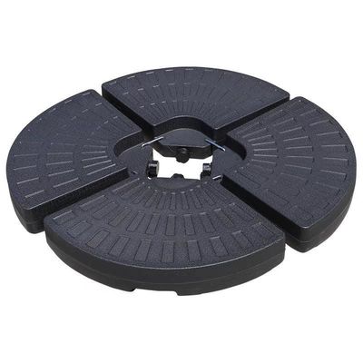 Mobiliário de exterior AJUNION 4 PCs Base de guarda-chuva redonda portátil com areia ou água preenchida