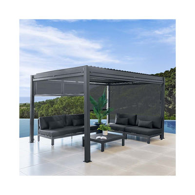 Canopy Bioclimático de Alumínio ao ar livre AJUNION Louver à prova d'água Jardim Ponte Pergolas