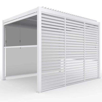 151 kg Pergola moderna ao ar livre com telhado bioclimático e tela da AJUNION