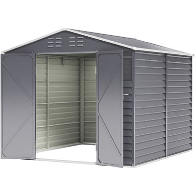 43kg AJUNION Casa de jardim de metal Edifício de armazenamento Galpão Solução à prova d'água e durável