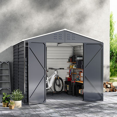 43kg AJUNION Casa de jardim de metal Edifício de armazenamento Galpão Solução à prova d'água e durável