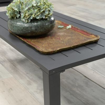 Conjunto de móveis de exterior de 5 lugares feitos de alumínio para vida moderna ao ar livre