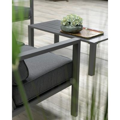 Conjunto de móveis de exterior de 5 lugares feitos de alumínio para vida moderna ao ar livre