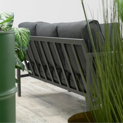 Conjunto de móveis de exterior de 5 lugares feitos de alumínio para vida moderna ao ar livre