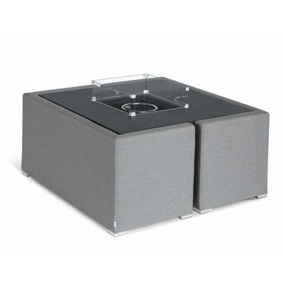 Modern Design Mobiliário de Jardim Sofá Conjunto com Chaminé Tabela Tabela Tamanho W126 x D126 x H71cm