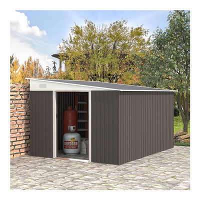 11x9ft Metal Shed exterior Casa de armazenamento Edifício jardim Shed com acabamento revestido com pó