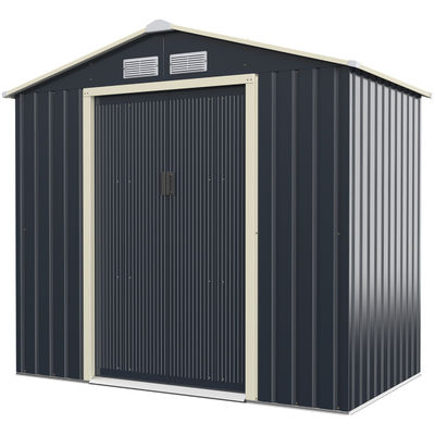 Large Size Metal Garden Building Shed com 4 ventilações 43kg Frame revestido com pó por AJUNION