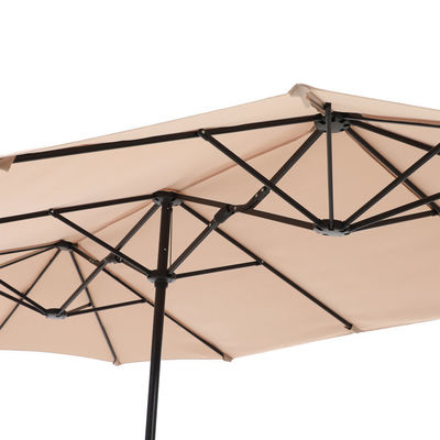 AJUNION 15ft Rectangular à prova d'água de dois lados Parasol com cobertura resistente ao desbotamento