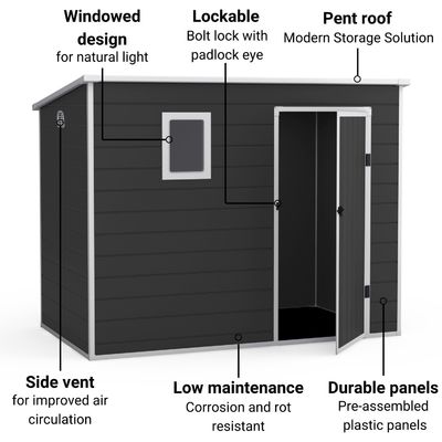 Organize eficientemente suas ferramentas de jardim com W236xD130xH194cm Casa de jardim fechável