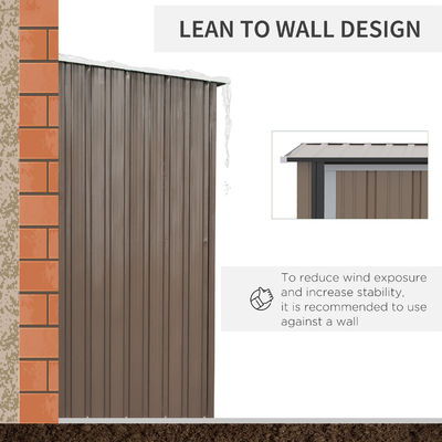 AJUNION 5x3FT galvanizado de aço exterior para ferramentas sustentáveis e armazenamento de bicicletas