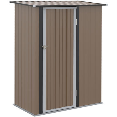 AJUNION 5x3FT galvanizado de aço exterior para ferramentas sustentáveis e armazenamento de bicicletas