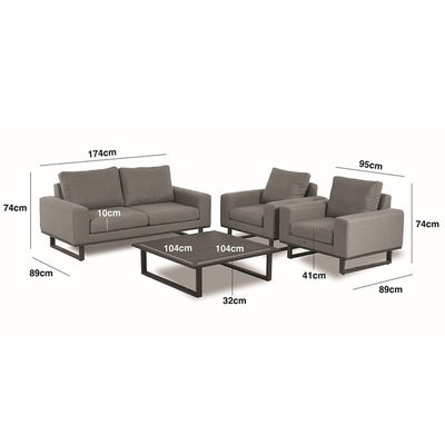 Elevar o seu jardim com AJUNION todo o tempo Tecido Mobiliário exterior Sofá Lounge Set