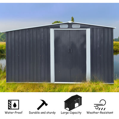A prova de roedores AJUNION Casa de jardim ao ar livre com armazenamento de lenha W329xD313xH178cm