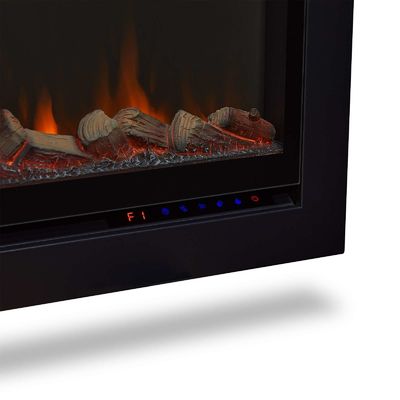 Inserção de lareira elétrica moderna montada na parede com 6 cores de chama e vapor de água 3D