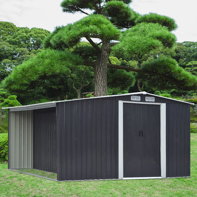 A prova de roedores AJUNION Casa de jardim ao ar livre com armazenamento de lenha W329xD313xH178cm