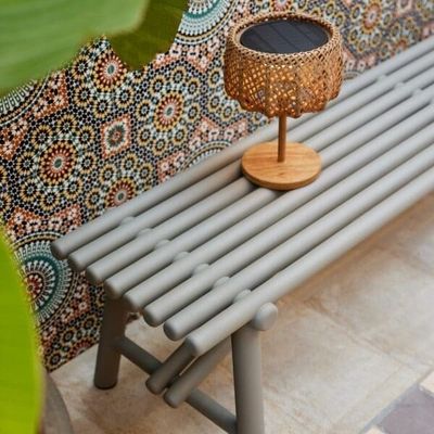 Conjunto minimalista de refeições ao ar livre AJUNION Mobiliário de alumínio de luxo para jardim ou casa
