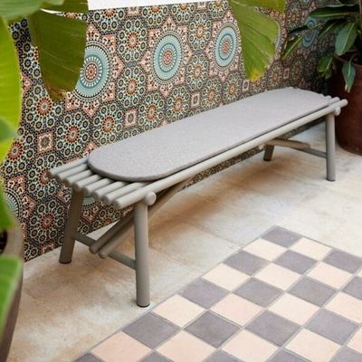 Conjunto minimalista de refeições ao ar livre AJUNION Mobiliário de alumínio de luxo para jardim ou casa