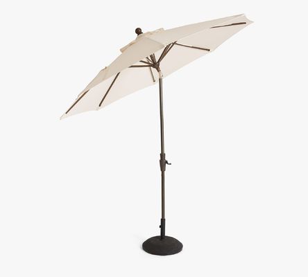 Quadro de alumínio inclinação sombra de sol para jardim restaurante AJUNION 9ft Round Patio guarda-chuva