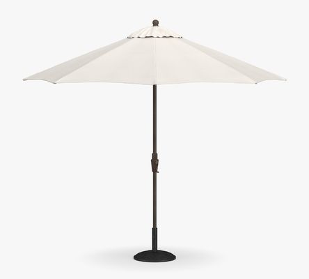 Quadro de alumínio inclinação sombra de sol para jardim restaurante AJUNION 9ft Round Patio guarda-chuva