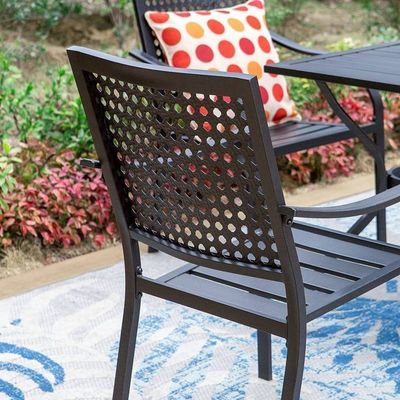 Estilizado e funcional AJUNION Set de jardim com L64 x W39 x H29 polegadas tamanho da mesa de jantar