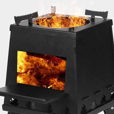 Embroiagem ou Impressão Poços de fogo Forno portátil de madeira para acampamento e caminhadas