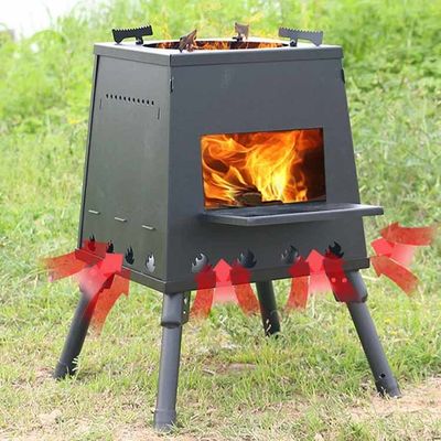 Embroiagem ou Impressão Poços de fogo Forno portátil de madeira para acampamento e caminhadas
