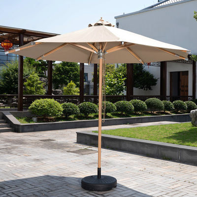 Guarda-sol para jardim exterior de madeira para Patio Villa Restaurant Hotel
